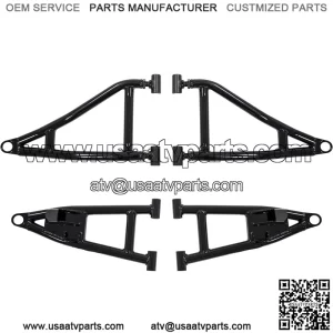 Heavy Duty Arched 1.5" Forward Offset A-Arms/Control Arm for Polaris Ranger Full Size XP 1000 (2018-2020) - Black - Room for Larger Tires!