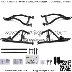 High Clearance 2" Forward Offset Front A-Arms for 2014-2023 Polaris RZR XP 1000 / XP4 1000 - Red - Run Huge Tires without a Huge Lift!