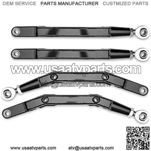 High-Clearance Boxed Rear Radius Arms for 2019+ Honda Talon 1000X / 2020+ 1000X-4 | Made of High-Strength Alloy Steel | Huge 7/8" Adjustable Heim Joints | Zinc-Plated Chromoly Steel Bushings