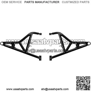 Heavy Duty High Clearance Upper Front A-Arms for 2016-2021 Polaris RZR XP Turbo/XP 4 Turbo - Black - Includes 2 Upper A Arms - Non-Adjustable