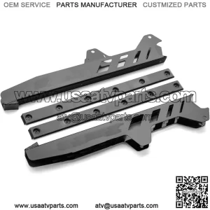 Heavy Duty Rear Trailing Arm Guards for Polaris RZR XP 1000 / XP 4 1000 (2014-2023) - Black | Aluminum Construction | Designed for OEM Trailing Arms | Sleek Design