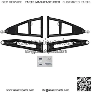 Heavy Duty High Clearance A Arms for Arctic Cat Wildcat Sport (2015-2017) - Includes 4 Arms and New UHMW Bushings!