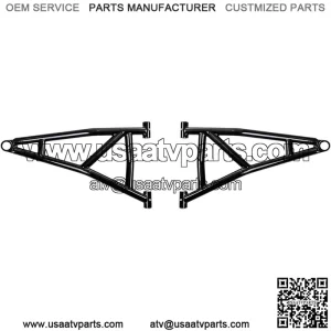 (2) Lower High Clearance A Arms for 2014+ Polaris RZR XP 1000 / XP 4 1000 | Non-Adjustable | Black | 1.25 Tubing 25% larger Than Stock!