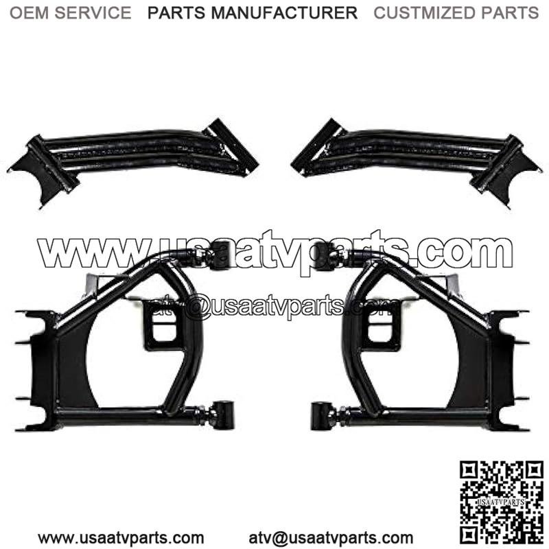 Heavy Duty High Clearance 1.5" Rear Offset A Arms for Can-Am Maverick Trail (2018+) - Black - Fits Up To A 30" Tire!