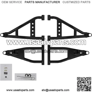 Heavy Duty 1.5" Forward Offset A-Arms/Control Arm for Polaris Ranger XP 1000 Diesel/Crew (2015-2018) - Black - Room for Larger Tires!