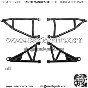 Heavy Duty High Clearance A Arms Compatible with Honda Talon 1000R (2019+) - Black - Stronger Than OEM!