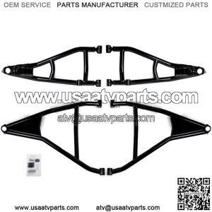 72" Wide Red Front A-Arms for 2017+ Can-Am Maverick X3 (see fitment) | 2.25x Stronger Than Stock | 1.5" Ground Clearance | Includes Heavy-Duty Preinstalled Ball Joints!
