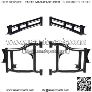 Heavy Duty Arched Rear Offset A-Arms for 2016+ Polaris General 1000 / General 4 | Full camber adjustability | A-Arm color is Orange
