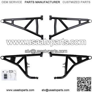 Heavy Duty High Clearance Front A-Arms for Polaris RZR XP 1000 / XP 4 1000 (2014+) - Black - Includes All 4 Arms - Non-Adjustable