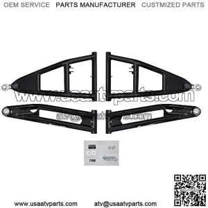Heavy Duty 5" Long Travel Kit for Arctic Cat Wildcat Trail (2014+) - Black - Complete Kit With New Rhino Axles, A Arms, Tie Rods, Brake Lines, and More!