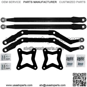 Heavy Duty High Clearance Boxed Rear Radius Arms for Polaris RZR RS1 (2018+) - BLACK | 4x Stronger Than Stock | Will Not Fit With Polaris Rear Bumpers