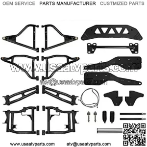 Heavy Duty Polaris RZR 900 to 900 S Suspension Conversion Kit (2015-2016) - Red - 1.5" Offset - Includes Rhino Axles, A Arms, Tie Rods, More!