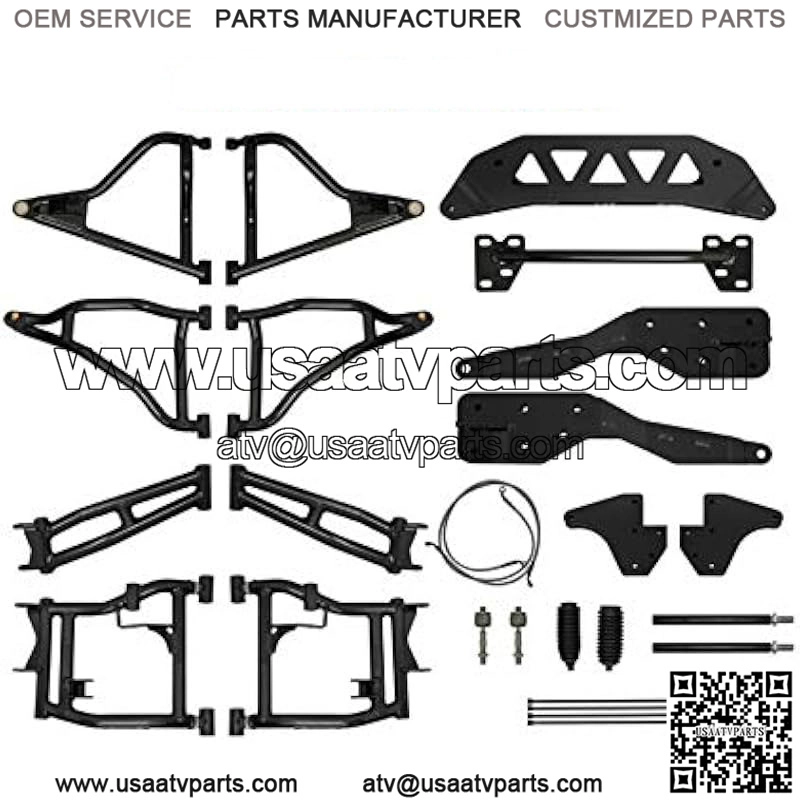 Heavy Duty Polaris RZR 900 to 900 S Suspension Conversion Kit (2015-2016) - Red - 1.5" Offset - Includes Rhino Axles, A Arms, Tie Rods, More!