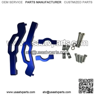 Polaris ATV mirror extension bracket # blue