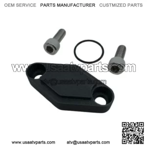 Parking Brake Block Off Kit - Black with Stainless Bolts for Yamaha YFZ450 04-22