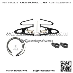 TRX 450R A Arms +2.5 +1 Chromoly Adjustable Brake lines Clamps