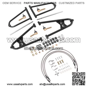 Front A Arms +2 +1 For Raptor 700 700R 2006-2017 W/Adjustable Brake Lines Clamps