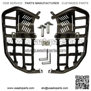 Yamaha YFZ 450 Nerf Bars  Pro Peg Heel Guard  Alba Racing  Black Black 199 T7 BB