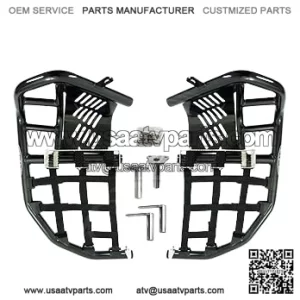 Suzuki LTZ 400 QUADSPORT Z (2003-2008) Propeg Nerf Bars Black Aluminum with Black Net
