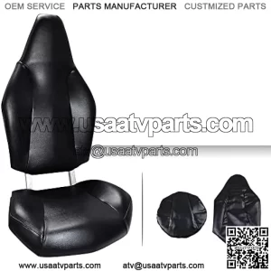 PIT66 Seat Cover Kit, Compatible with Polaris RZR 570 2012-2018/ Polaris RZR 800 2008-2014/ Polaris RZR 900 2011-2014/ ACE 325/570 2014-2017 Vinyl Black