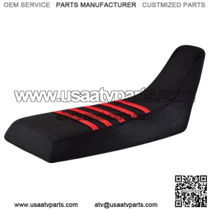 1986-1988 Honda FourTrax TRX 250 R QUAD Seat Cover BLACK w/ RED RIBS #205 (For: Honda)
