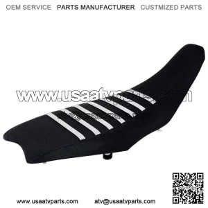 2004-2018 Honda TRX 450 R ER Seat Cover by Enjoy MFG BLACK w/ WHITE RIBS #197