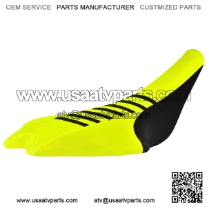 2009-2024 Yamaha YFZ 450R Seat Cover  Black / Neon Yellow / Black Ribs #201