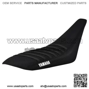 Yamaha YFZ 450 Gripper Seat Cover 2004-2013    all BLACK / BLACK ribs LOGO #200