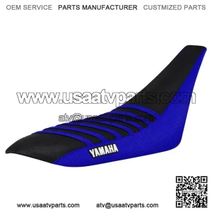 Yamaha YFZ 450 Gripper Seat Cover 2004-2013  BLUE/BLACK/BLUE ribs LOGO #200