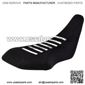 Suzuki LTZ 400 Z400 Seat cover 2003 -2008 BLACK / WHITE RIBS  Enjoy Mfg #207