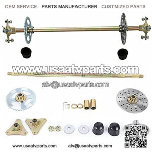 Rear Axle Assembly Go Kart Rear Wheel Axle Shaft Assembly Complete Wheel Hub Kit for DIY Go Kart ATV Quad Buggy Mini Bike (29'' Axle Overall Length)