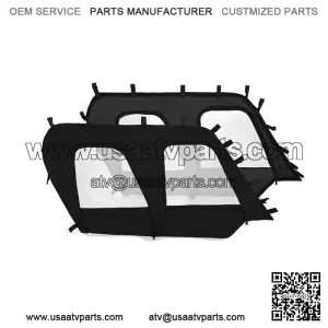 NEW BLACK+CLEAR Soft Upper Doors For 2012-2022 Teryx4 4 seat UTV models