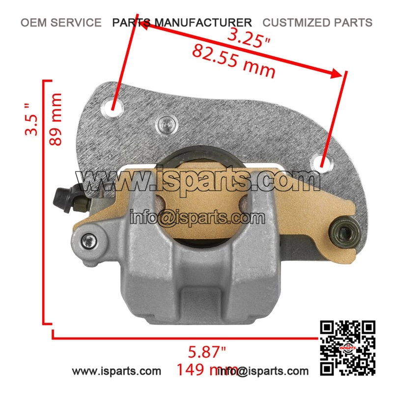 Front & Rear Left & Right Brake Calipers with Pads for Yamaha Grizzly 700 YFM700 2007-2026 - Image 2
