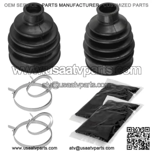 Front Axle Inner & Outer CV Boot Kit for Honda Rancher 420 TRX420FA/FE/FM (2017-2025)
