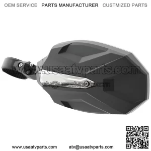 1.75-Inch Round Tube Cast Aluminum Body & Bezel Side View Mirror Pair for Pioneer/Talon