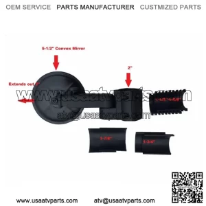 Mirror - 5-1/2" Round Convex for Mule and Teryx