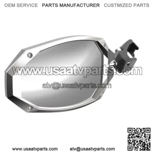 Side View Mirror Pair with Cast Aluminum Body & Bezel for Can-Am Profiled Tube