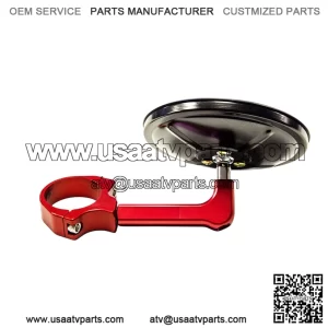 Special Edition Side Mirror - Red Clamp & Arm, Black Mirror for RZR RS1 1?"