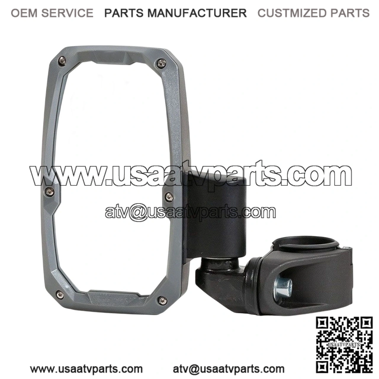 Mirrors with ABS Body & Bezel for Kawasaki Teryx 1.75" Round Tube