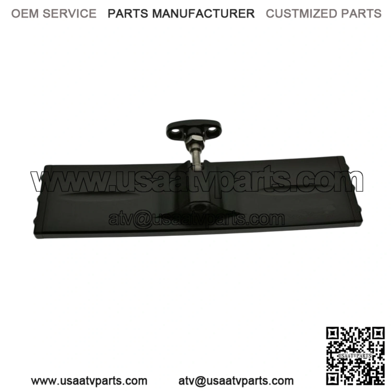 9" Wide Panoramic Rearview Mirror with Bolt-On Design for RZR