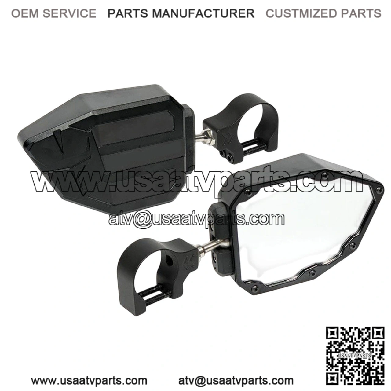Side View Mirrors with 1.75" inch Clamp for Honda Pioneer/Talon