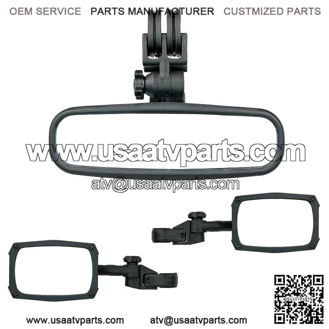 UTV Mirror Tri Pack (2 Side + 1 Rear) for Honda Pioneer/Talon