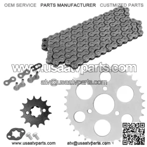 Drive Chain & Sprockets Kit for Polaris Outlaw 90 (2007-2014) - 428 Pitch, 136 Links