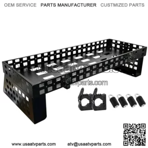 UTV Over Bed Cargo Rack Featuring Tool Clamps and Molle Panel Sides