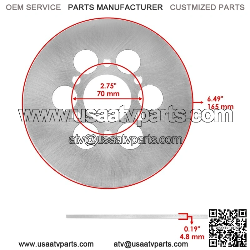 For Yamaha Banshee 350 YFZ350 1990-2006 2 Front Wheel Brake Disc Rotor - Image 3