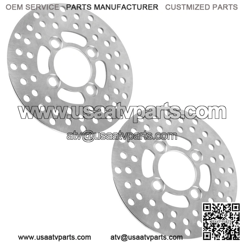 For Yamaha Raptor 700 YFM700R YFM700 R 2006-2012 2 Front Brake Disc Rotor Pad