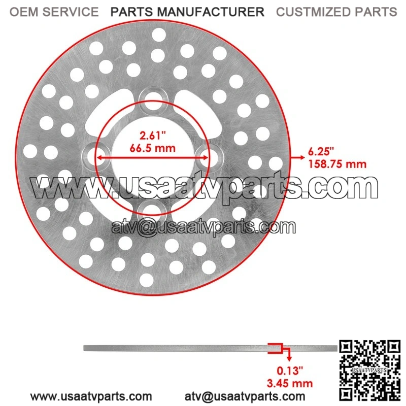 For Yamaha Raptor 700 YFM700R YFM700 R 2006-2012 2 Front Brake Disc Rotor Pad - Image 2