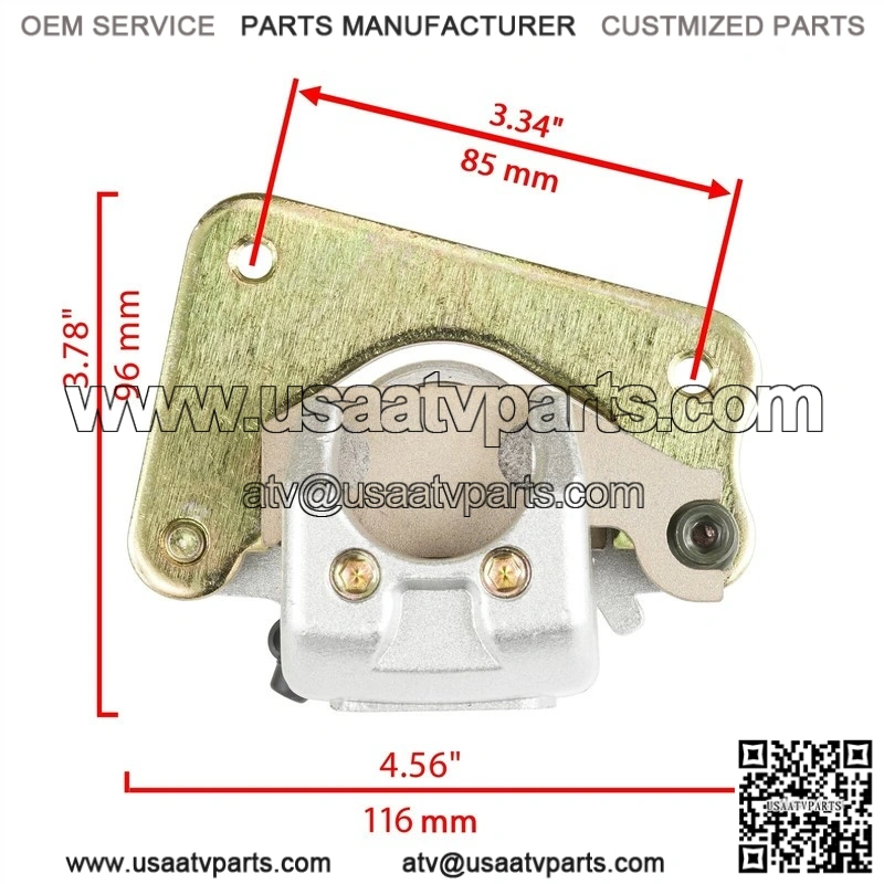 Fits Polaris Sportsman 500 4x4 1998-2002 Rear Brake Caliper With Disc Rotor With Pads - Image 2
