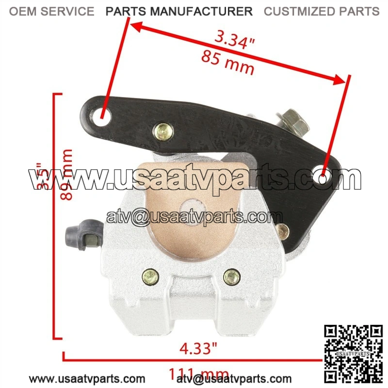 Fits Polaris Sportsman 500 4x4 1998-2002 Rear Brake Caliper With Disc Rotor With Pads - Image 3