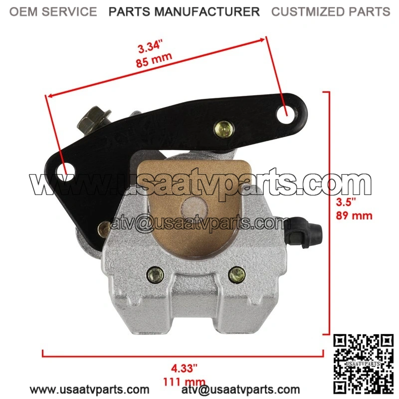For Yamaha Rhino 700 YXR700 4X4 2008-13 Front Left Right Brake Caliper Disc Pads - Image 2